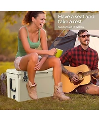 Costway 50 Qt Rotomolded Cooler Portable Ice Chest Ice Retention for 5-7 Days