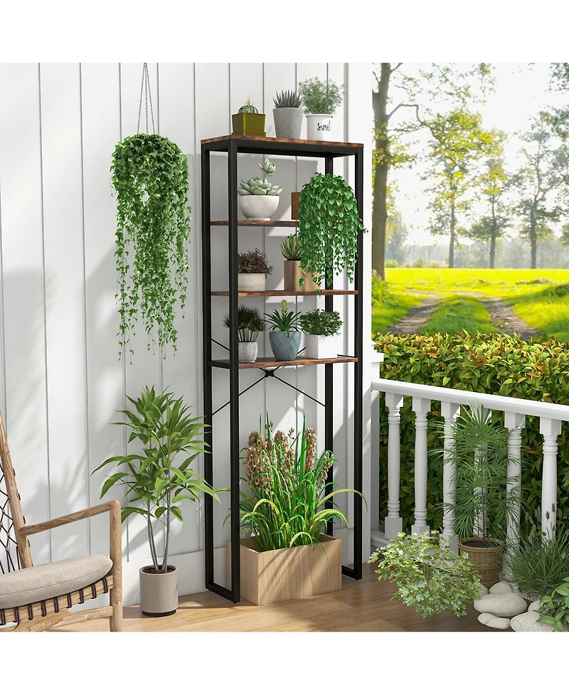 Costway 4-Tier Over the Toilet Storage Rack Freestanding Bathroom Organizer
