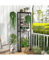 Costway 4-Tier Over the Toilet Storage Rack Freestanding Bathroom Organizer