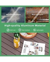 4-6 Person Portable Aluminum Camping Table Lightweight Roll Up Table