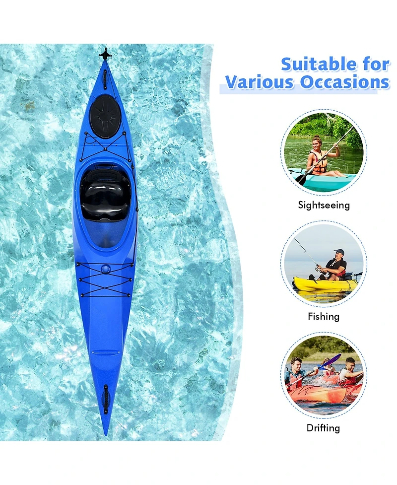 Costway Single Sit-in Kayak Single Fishing Kayak Boat