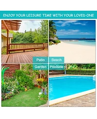 Costway Patio Rattan Lounge Chair Height Adjustable