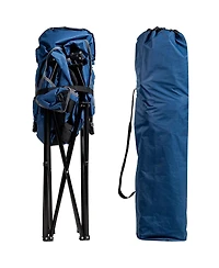 Costway Folding Camping Moon Padded Chair with Carry Bag
