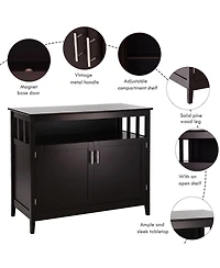 Modern Kitchen Storage 36" Height Cabinet Buffet Server Table
