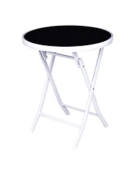 3 Pcs Folding Bistro Table Chairs Set Garden Backyard Patio Furniture