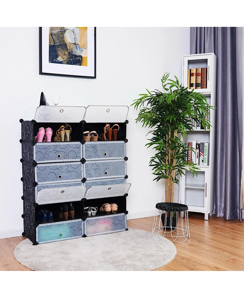12 Cubic Portable Shoe Rack Shelf Cabinet Storage Closet Organizer