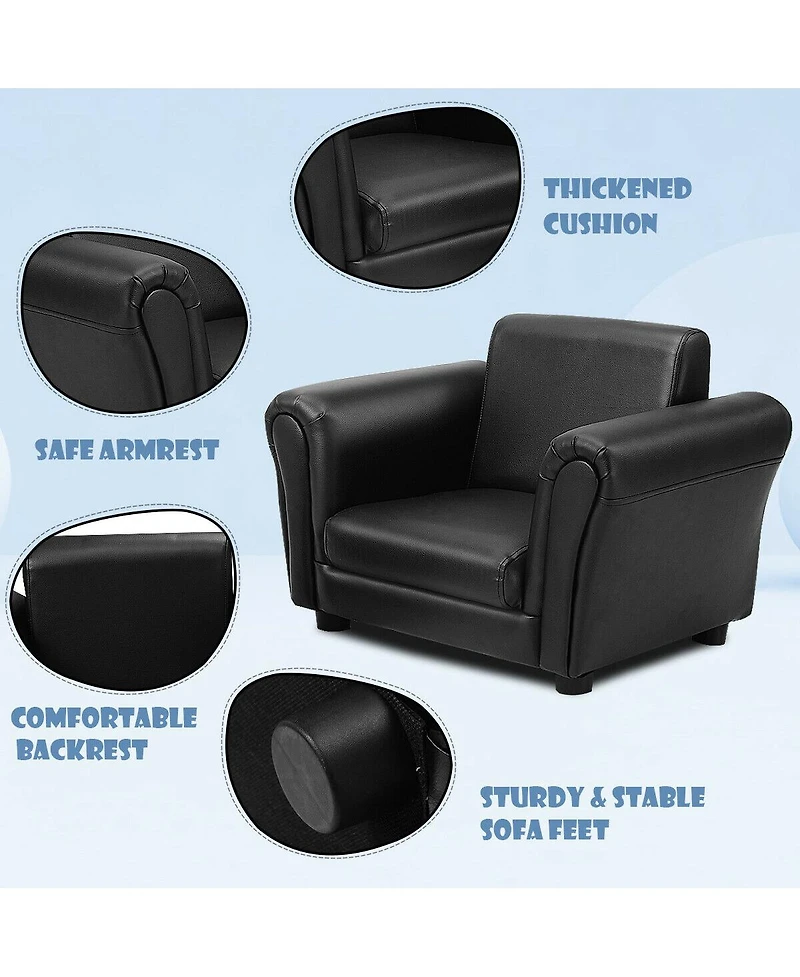 Costway Kids Sofa Armrest Chair Couch Children Toddler Birthday Gift