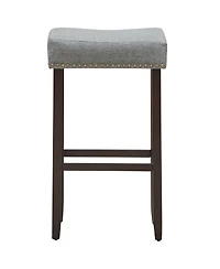 Costway Set of 2 Nailhead Saddle Bar Stools 29" Height