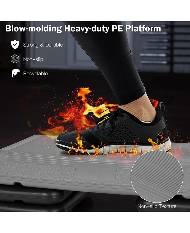 1pcs 29'' Adjustable Workout Fitness Aerobic Stepper Exercise Platform