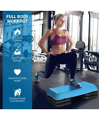 1pcs 29'' Adjustable Workout Fitness Aerobic Stepper Exercise Platform