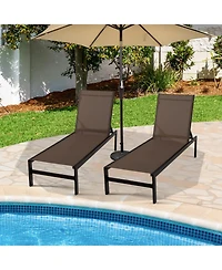Inolait Sugift 6-Position Chaise Lounge Chairs with Rustproof Aluminium Frame