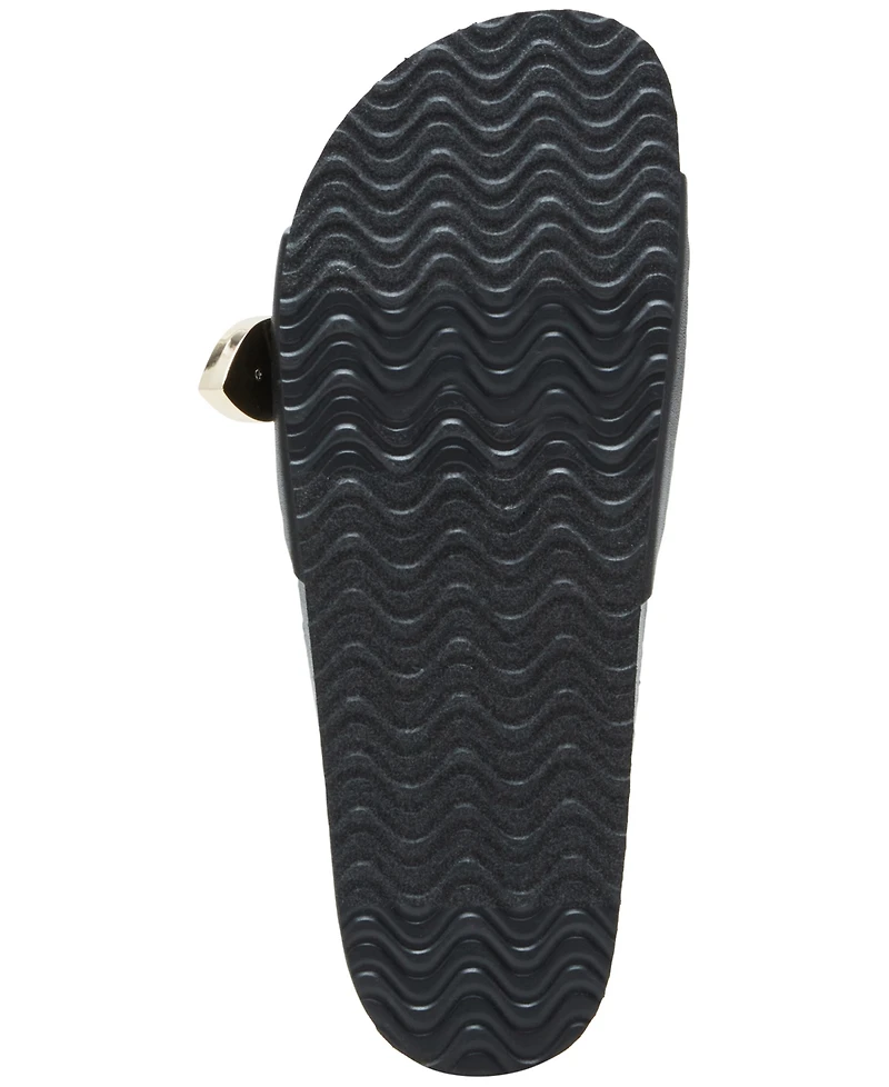 Madden Girl Brookk Buckled Footbed Slide Flat Sandals