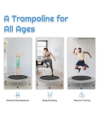 38" Mini Folding Trampoline Portable Recreational Fitness Rebounder