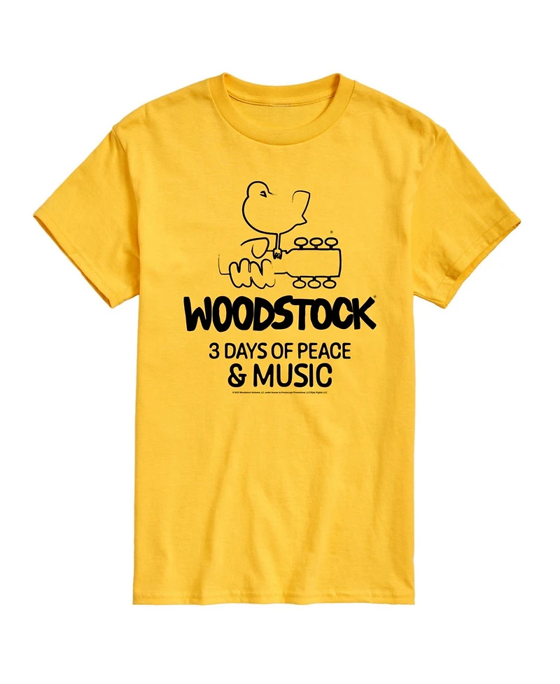 Hybrid Apparel Woodstock 3 Days Of Peace And Music Men's Short Sleeve Tee