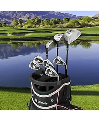 9 Pcs Women's Complete Golf Club Set Right Handed with 460cc Alloy Driver Irons