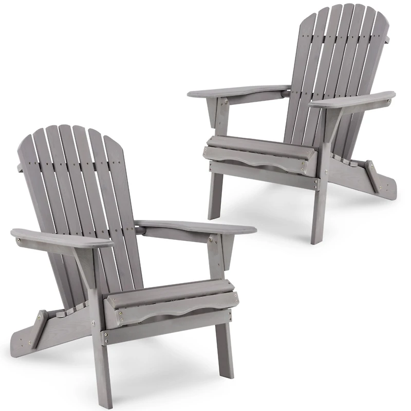 Streamdale Adirondack Folding Lounge Patio Chairs (Set of 2)