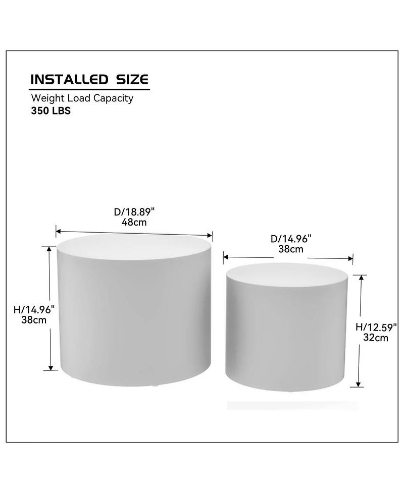 Streamdale Veneer Nesting Table Set (2-Pack)