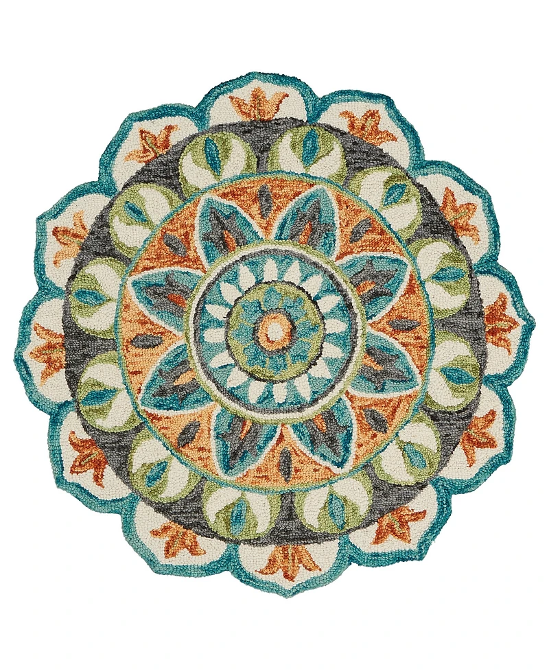 Lr Home Radiance Rdc-085 5'x5' Round Area Rug