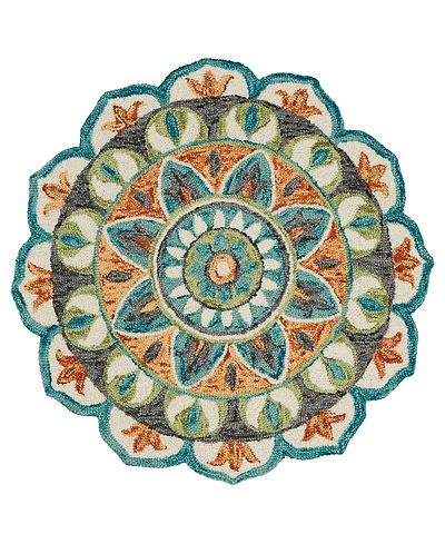 Lr Home Radiance Rdc-085 5'x5' Round Area Rug