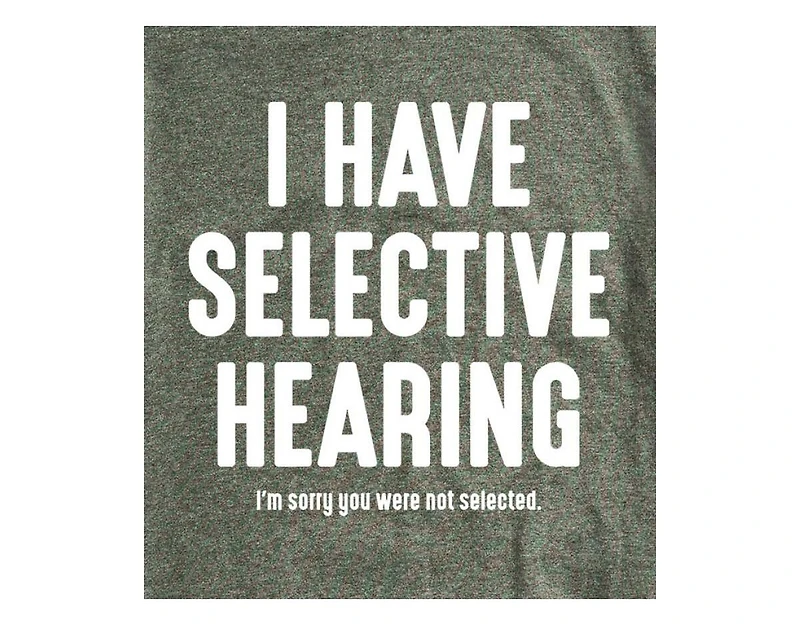 Hybrid Apparel Selective Hearing Men's Short Sleeve Tee