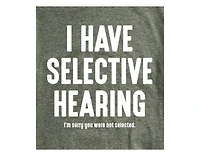 Hybrid Apparel Selective Hearing Men's Short Sleeve Tee