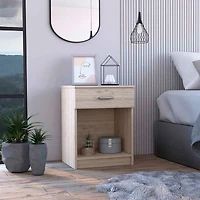 Streamdale Eco Nightstand, Superior Top, One Drawer, Lower Shelf