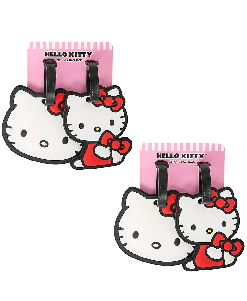 Hello Kitty Sanrio Luggage Tag Bow Pvc Travel Tags Gifts - Set of 4