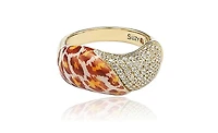 Suzy Levian New York Sterling Silver Cubic Zirconia Pave Leopard "Wild Side" Ring