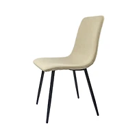 Modern Beige Fabric Dining Chairs Set of 4