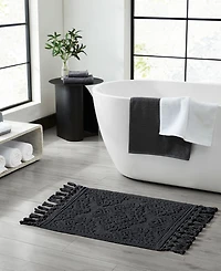 Jean Pierre New York Ricardo Fringe Cotton Bath Rug 17" x 31"