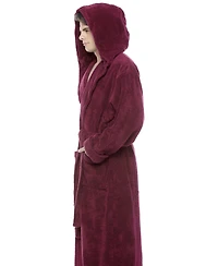 Arus Men's Thick Full Ankle Length Hooded Turkish Cotton Bathrobe