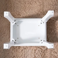 Streamdale White Vanity Stool Padded Makeup Chair Bench with Solid Wood Legs