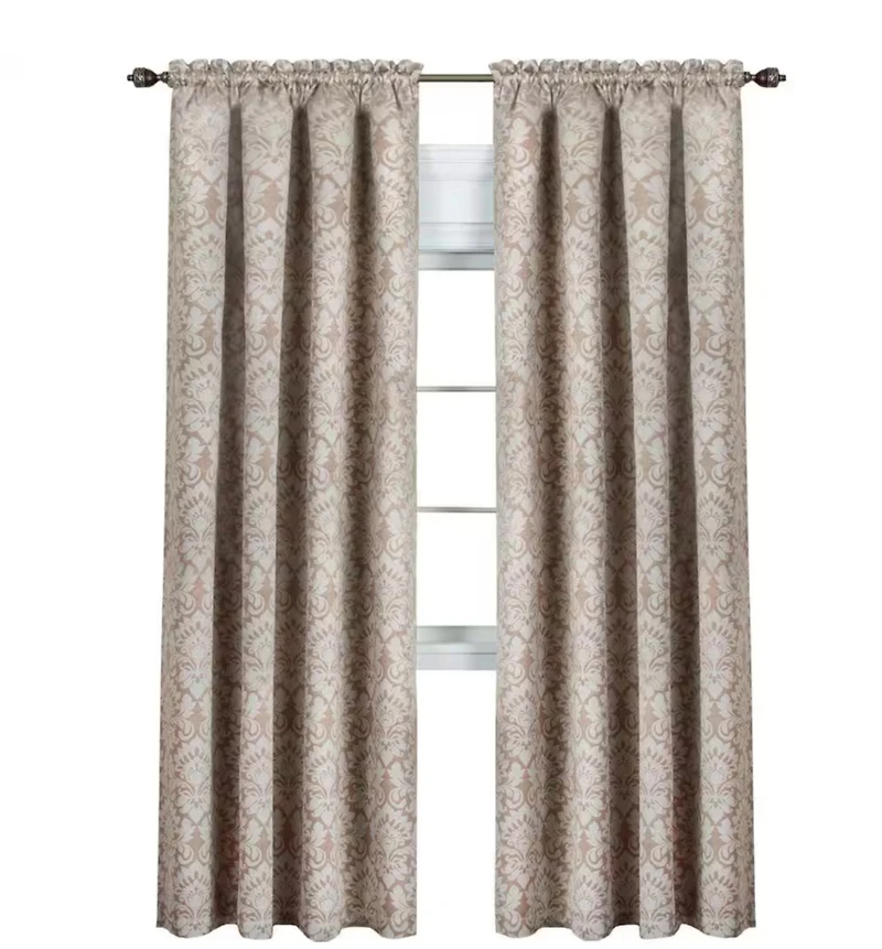 Kate Aurora Royal Living 2 Piece Curtain Panels - 84 in. Long Brown