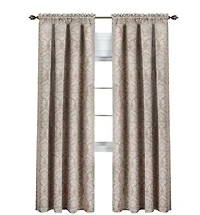 Kate Aurora Royal Living 2 Piece Curtain Panels - 84 in. Long Brown