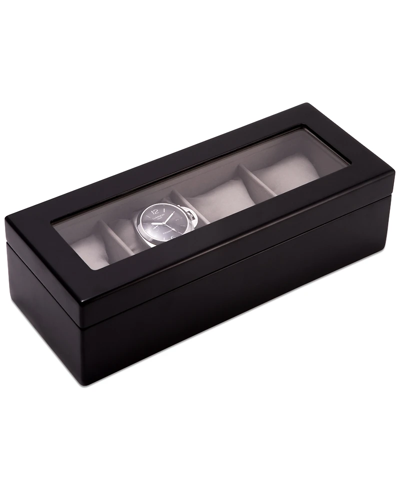 Bey-Berk Cherry Wood Four-Watch Box