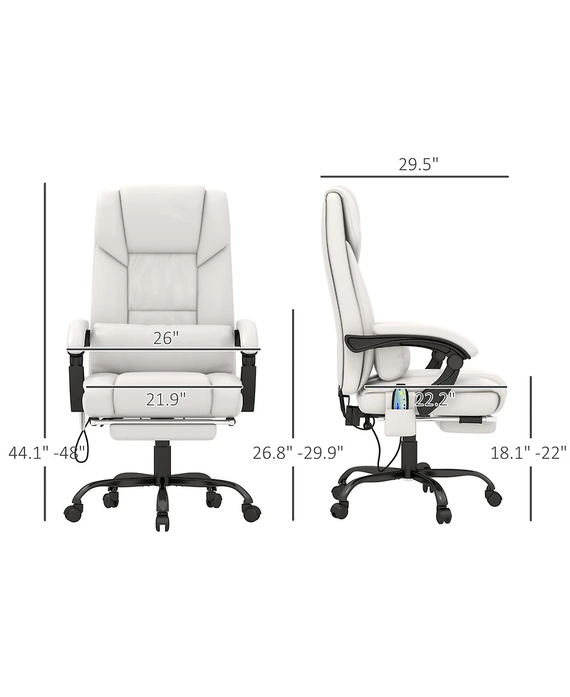 Vinsetto Massage Office Chair, Chair with 6 Vibration Points