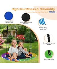 40 Inches Saucer Tree Swing for Kids and Adults-Multicolor