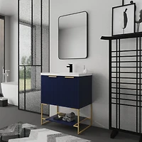 Streamdale 30 Inch Freestanding Bathroom Vanity With Resin Basin, 30x18