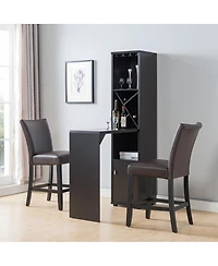 Simplie Fun Bar Table Red Cocoa