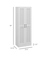 Homcom Storage Cabinet, Adjustable Shelves, Pantry Cupboard