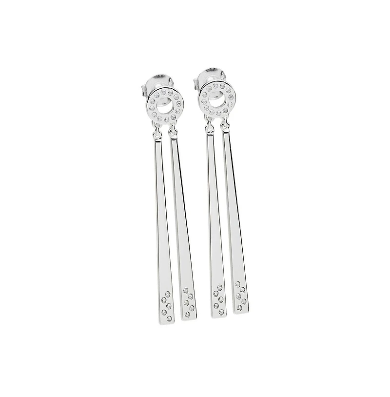 Lucy Quartermaine Silver 2 linea Drop Earrings