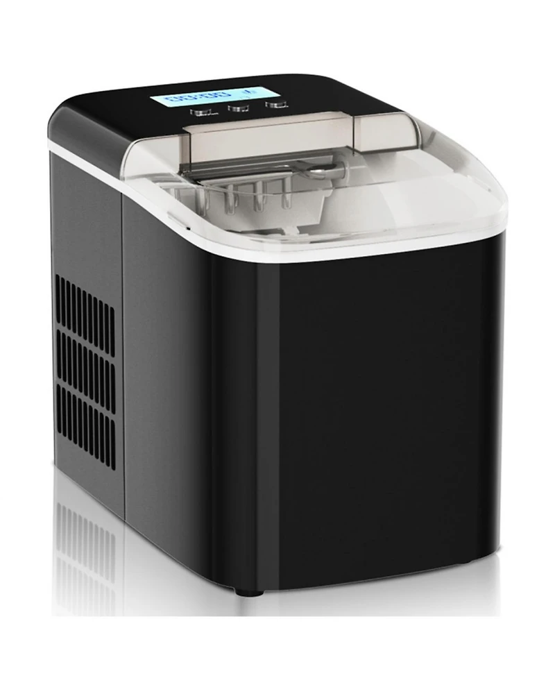 Sugift 26 lbs Countertop Lcd Display Ice Maker with Ice Scoop