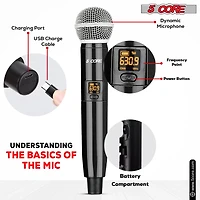5 Core Wireless Microphone Vhf Professional Dynamic Microphone Handheld Microfonos Portable Inalambricos Cordless Mic System