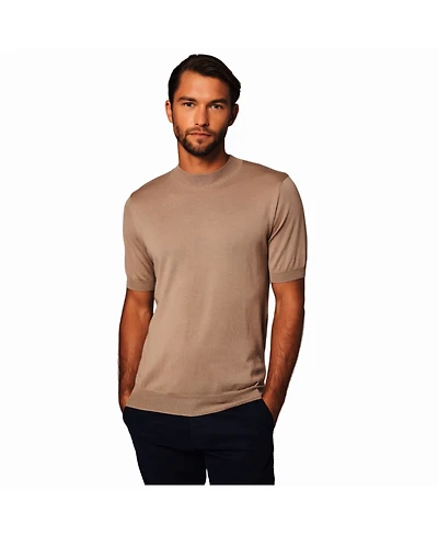 Bellemere New York Men's Bellemere Essential Cashmere-Silk Slim T-shirt - Consider Sizing Up for a Relaxed Fit