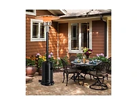 Stainless Steel Propane Patio Heater with Safety Tip-Over Protection – Reliable Outdoor