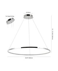 Jonathan Y Brice Modern Contemporary Iron Integrated Led Pendant