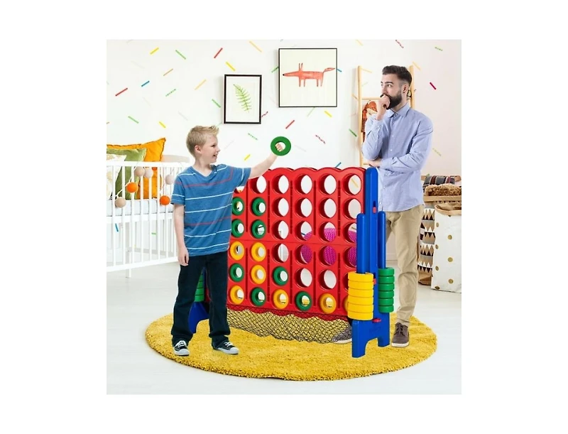 Slickblue 4-to-Score Giant Game Set with Net Storage-Blue