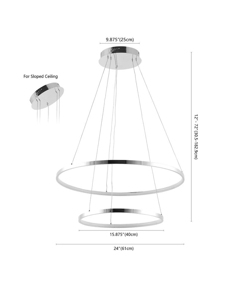 Jonathan Y Brice Modern Contemporary Iron Integrated Led Pendant