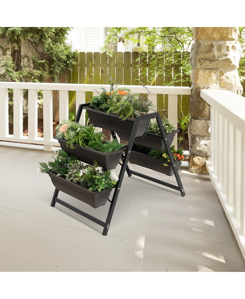 Slickblue 3-Tier Vertical Raised Garden Bed with 5 Plant Boxes
