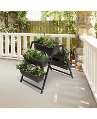 Slickblue 3-Tier Vertical Raised Garden Bed with 5 Plant Boxes